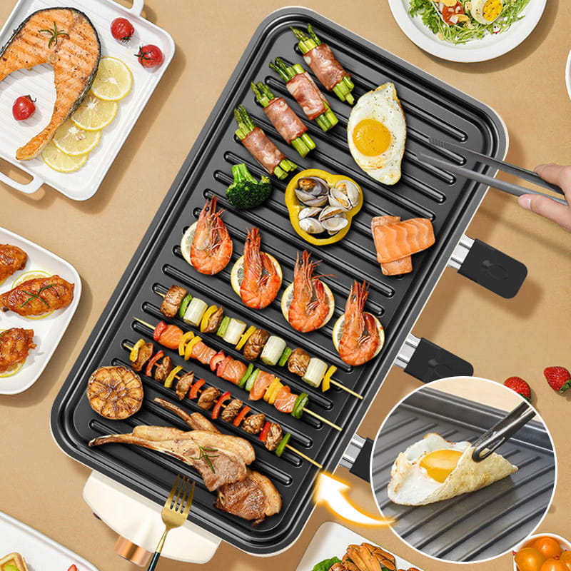 ⏳Begränsad tid 50 % Rabatt⏰Avtagbar multifunktionell rökfri elektrisk grill med stor kapacitet🥩