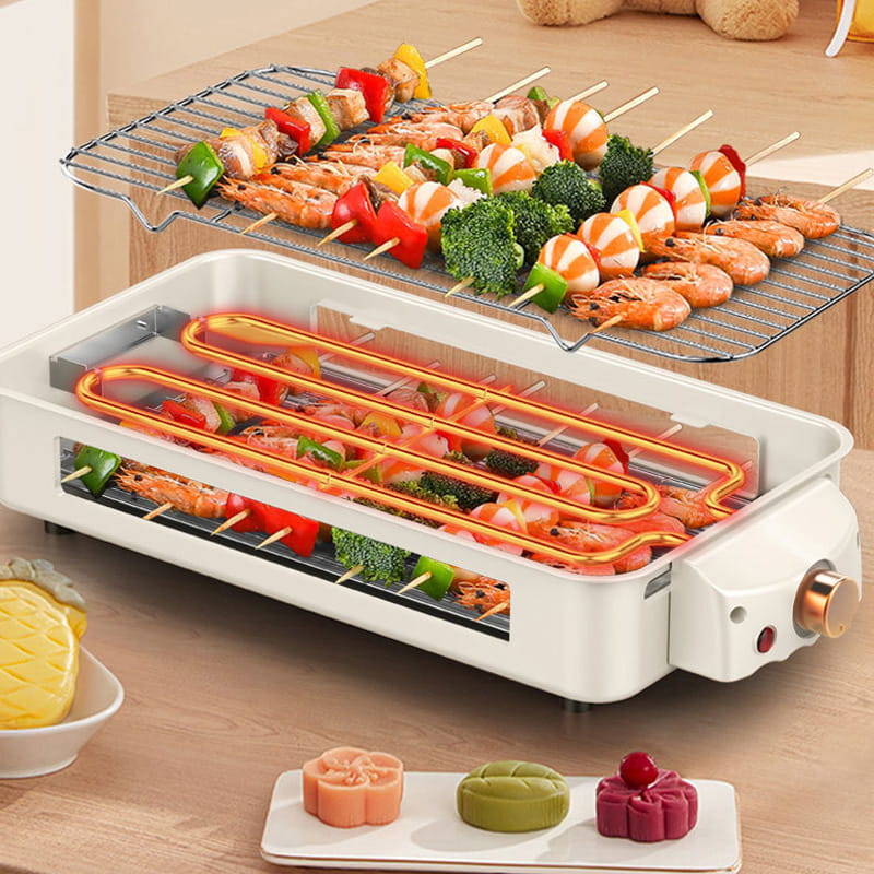 ⏳Begränsad tid 50 % Rabatt⏰Avtagbar multifunktionell rökfri elektrisk grill med stor kapacitet🥩