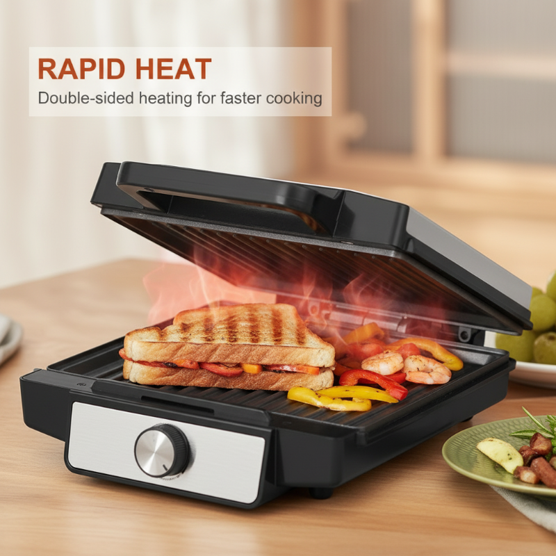 1400 W elektrisk paninipress och grill