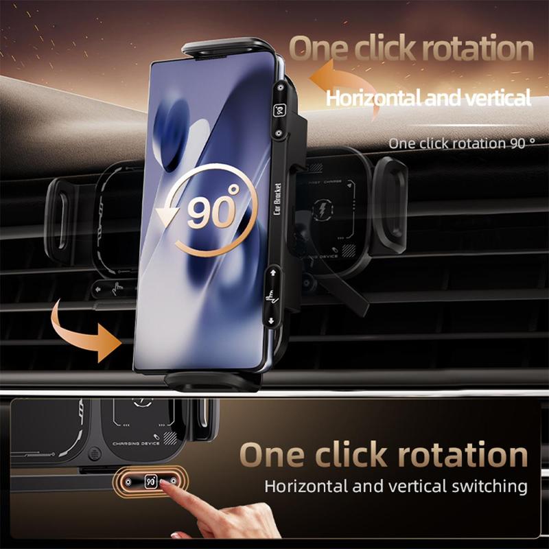 ⚡15 W trådlös snabbladdare för bilar för vikbara och vanliga smartphones