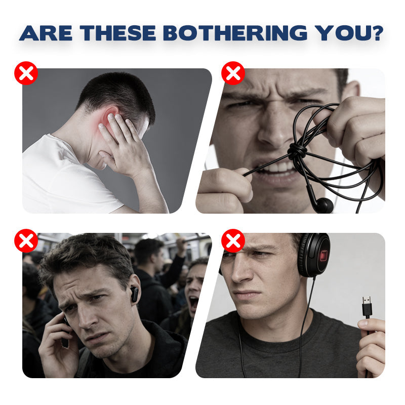🎁Het försäljningskampanj 50 % RABATT🔥 Trådlöst Bluetooth-headset med mikrofon och öppen luftledning🎧