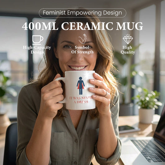 400 ml keramikmugg med feministisk design