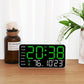Stor digital väggklocka med LED-display, datum och termometer