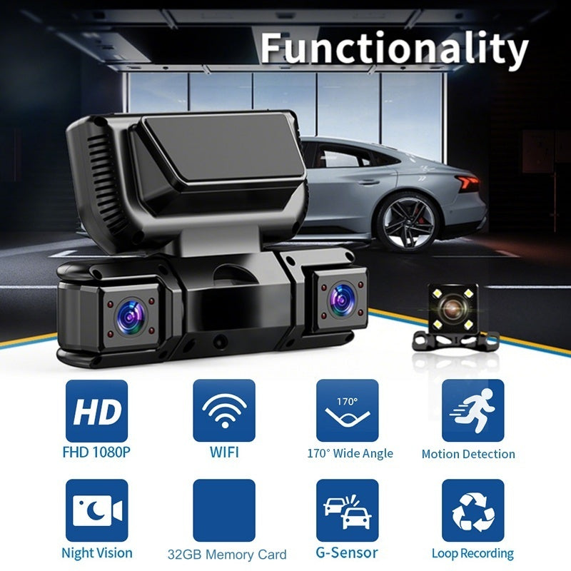 4-kanals bilkamera med WiFi och mörkerseende