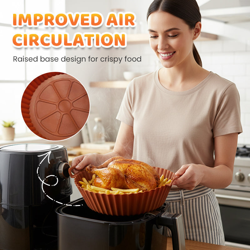 Baka & gör maten krispig direkt! Återanvändbar silikoninsats för airfryer
