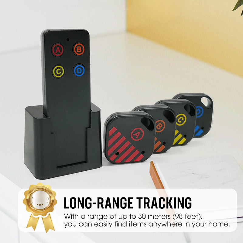 4-i-1 trådlös nyckelfinnare med basstation