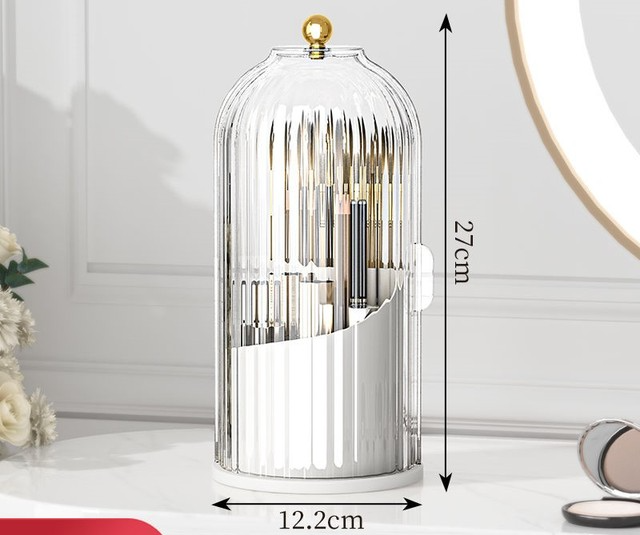 🏡 50% RABATT ✨ | Tandborstförvaring med Skjutlock – 3 Fack & 360° Roterbar