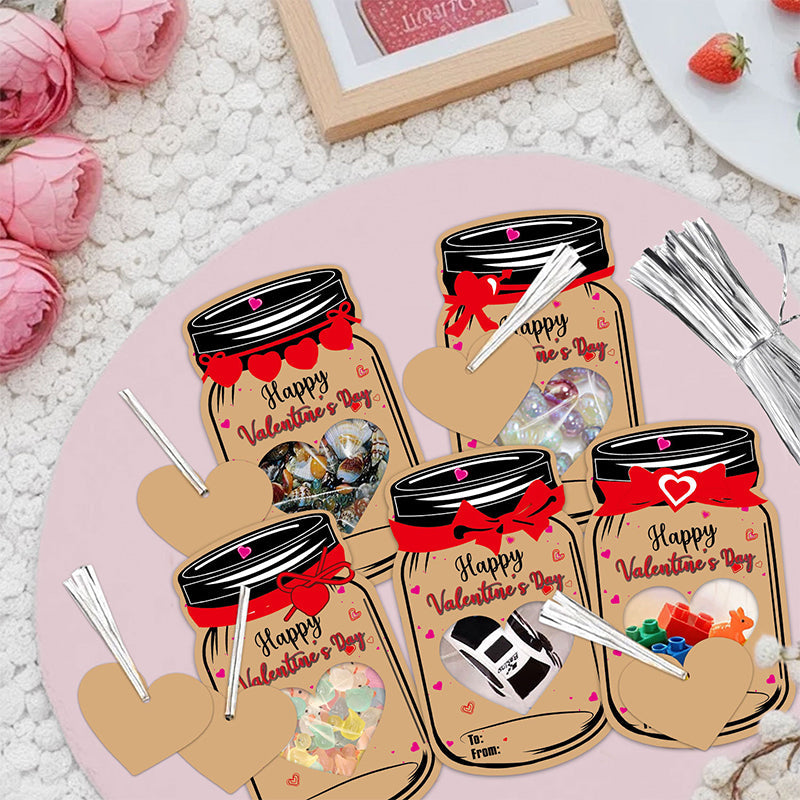20 st Alla hjärtans dag godiskort med hållare