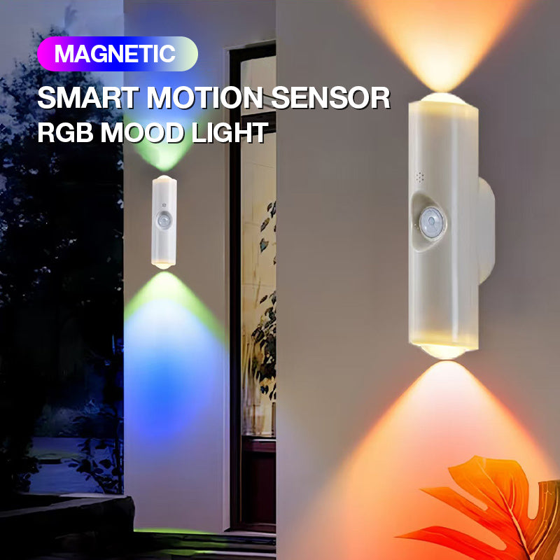 ✨ Magnetisk smart rörelsesensorlampa med RGB-belysning – justerbar stämningsbelysning 🌈💡