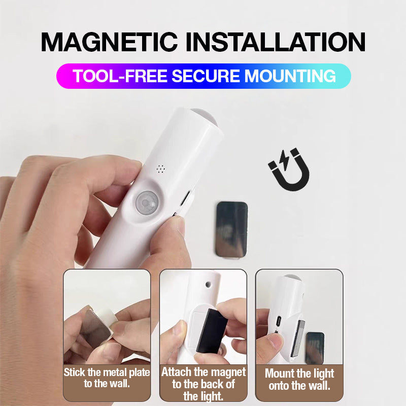 ✨ Magnetisk smart rörelsesensorlampa med RGB-belysning – justerbar stämningsbelysning 🌈💡