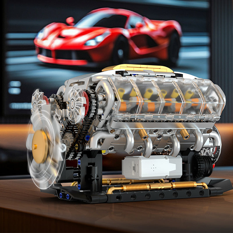 Motormodell byggblocksset