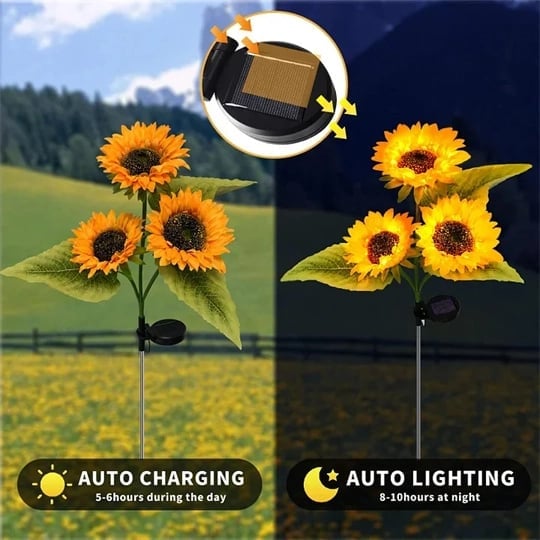 🌻60% RABATT! ☀️ Vattentäta solcellslampor – Realistiska kronblad, IP65 väderbeständiga och automatiskt lysande i 8–12 timmar ☀️🌻