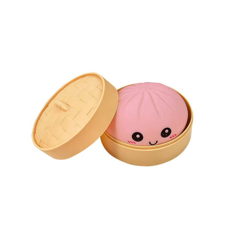 Söt dumpling-klämleksak med ångkokare