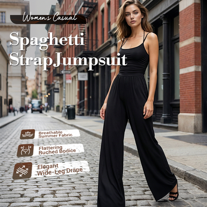 Casual jumpsuit med spaghettiband för damer