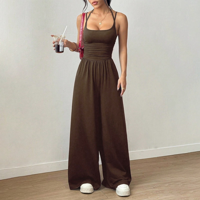 Casual jumpsuit med spaghettiband för damer