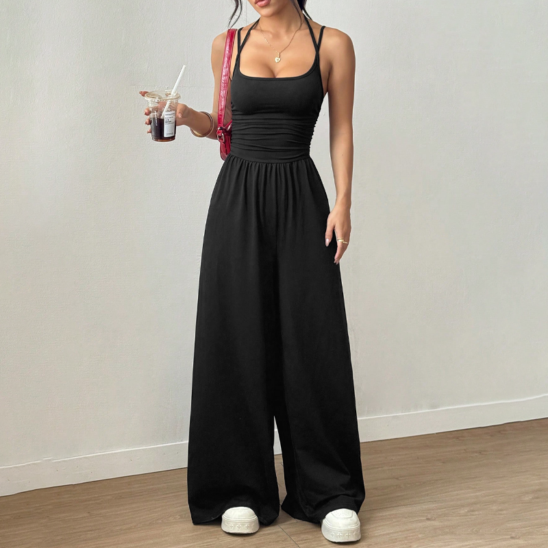 Casual jumpsuit med spaghettiband för damer