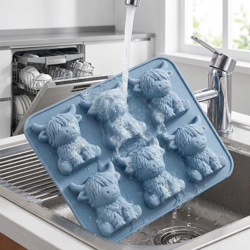 Highland Cow silikonform för isbitar