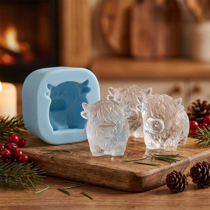 Highland Cow silikonform för isbitar