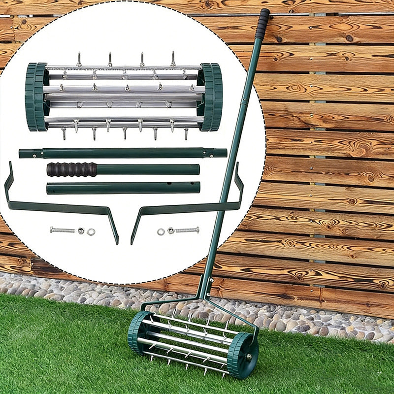 ⏳Tidsbegränsat 50 % rabatt⏰Rullande gräsmatteluftare med handtag🏡🌱