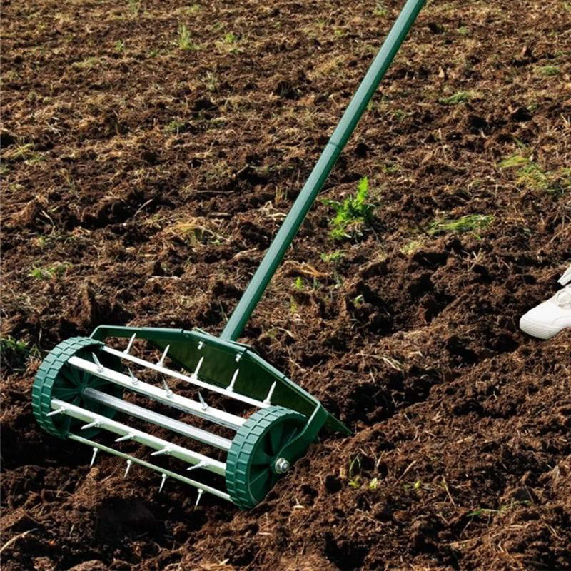 ⏳Tidsbegränsat 50 % rabatt⏰Rullande gräsmatteluftare med handtag🏡🌱