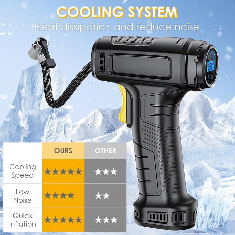 🔥Säljes varmt! 50% rabatt🔥 Bärbar sladdlös luftkompressor med digital display