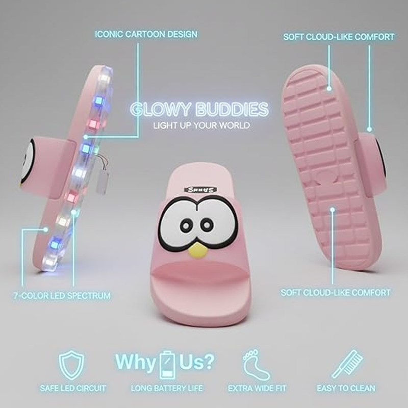 🐧 50% RABATT NU! 💡 LED Tecknad Tofflor – Livfull Ljusande Sula & Söt Pingvin Design – Flexibel PVC & Enkel Slip-On 🏠