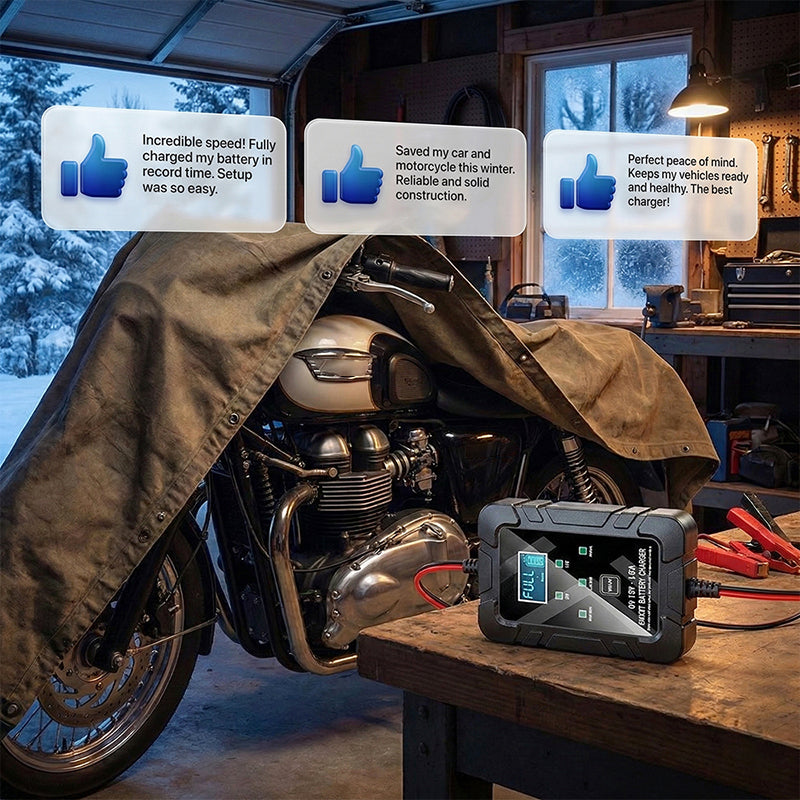 Smart batteriladdare, 6 V och 12 V, underhållsladdare, underhållsladdare och avsulfaterare