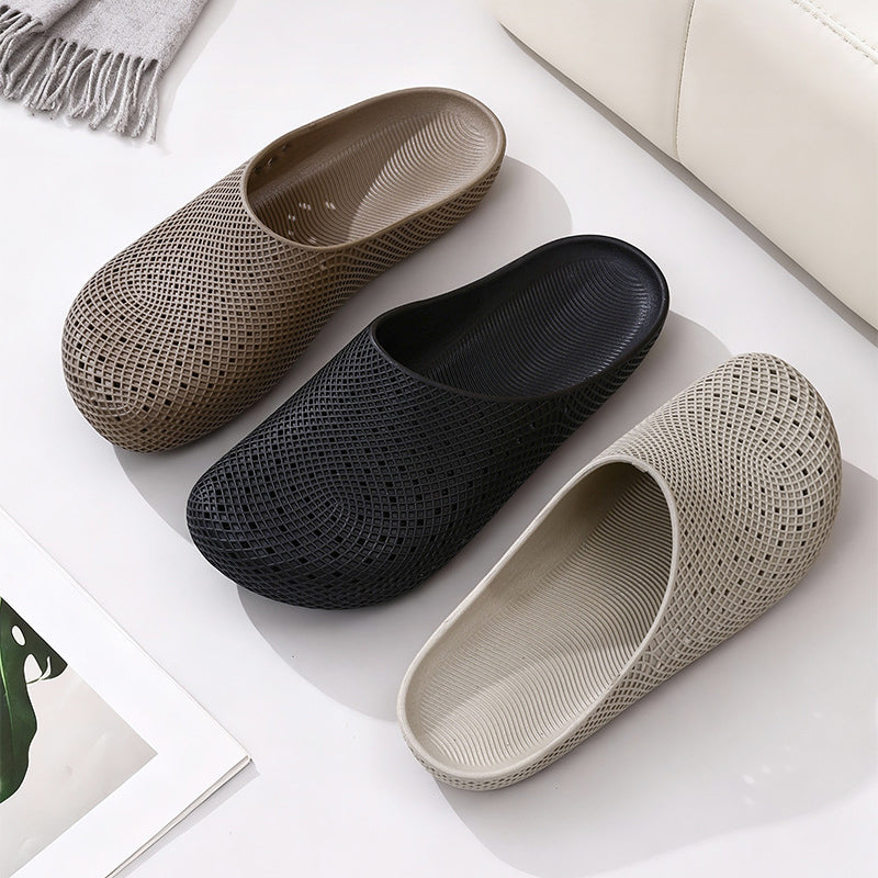 Unisex andningsbara slip-in-tofflor med meshhål
