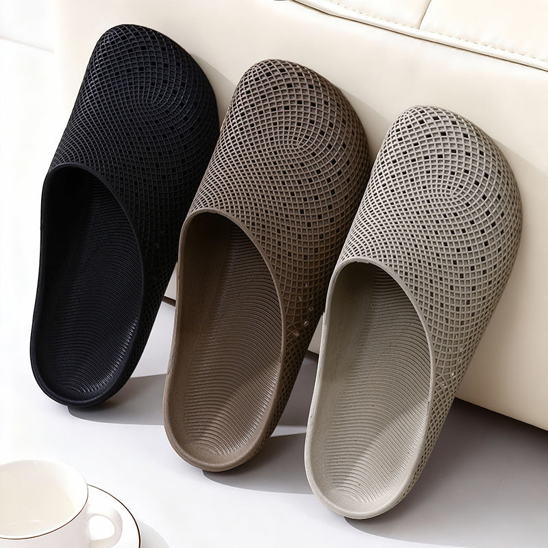 Unisex andningsbara slip-in-tofflor med meshhål