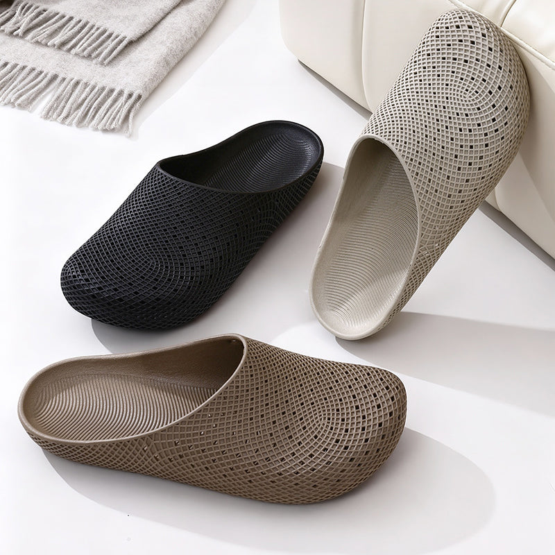 Unisex andningsbara slip-in-tofflor med meshhål