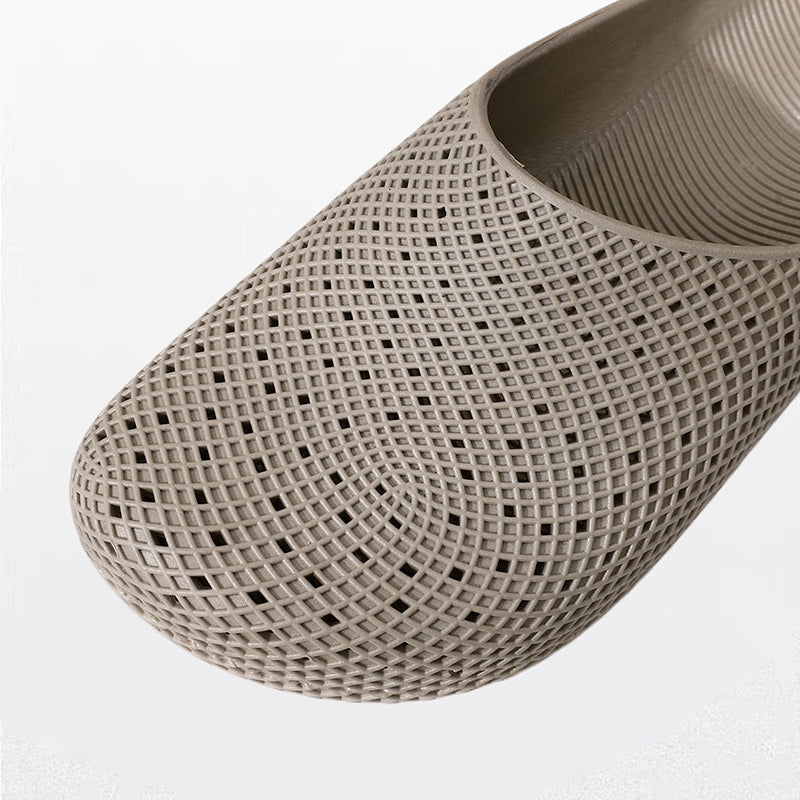 Unisex andningsbara slip-in-tofflor med meshhål