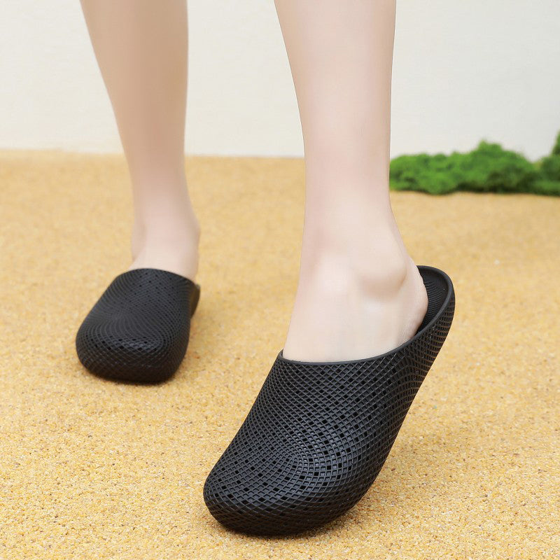 Unisex andningsbara slip-in-tofflor med meshhål