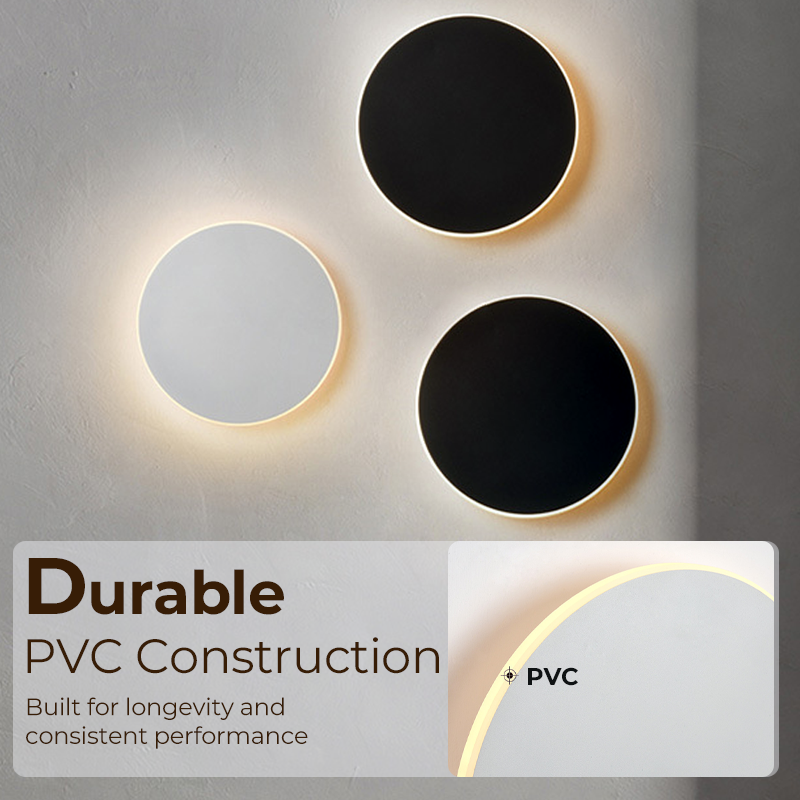 💡 50% RABATT 🌙 | Modern Rund LED-vägglampa – Touchkontroll & Justerbar Belysning