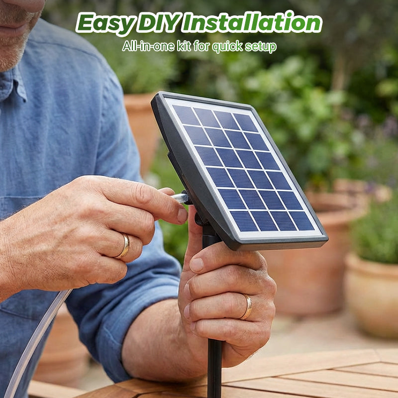 💧 50% RABATT! ☀️ Soldriven Automatisk Droppbevattningssystem – Energisnål, Enkel Installation & Perfekt För Trädgård & Växter 🌿