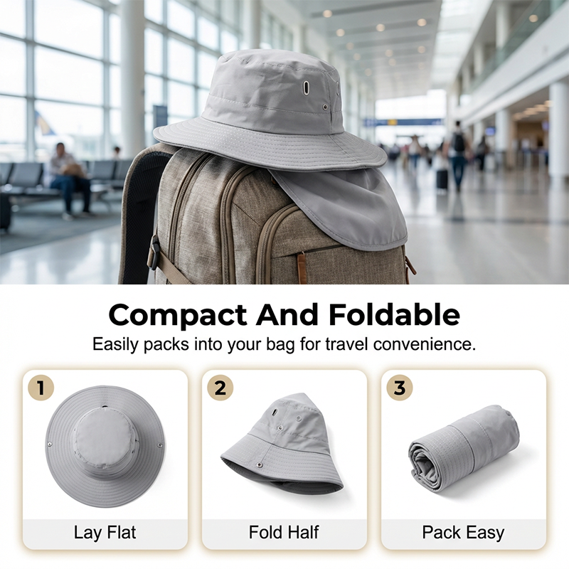 En ventilerad fiskarhatt🧢 med avtagbart ansiktsskydd – superpraktisk!