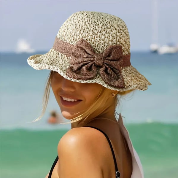 🏖️👒Stråhatt Med Retrobåge - Hopfällbar Och Andningsbar Resa