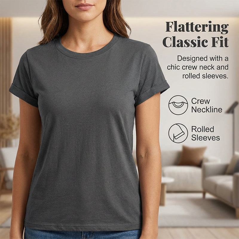 5-pack mångsidiga enfärgade T-shirts