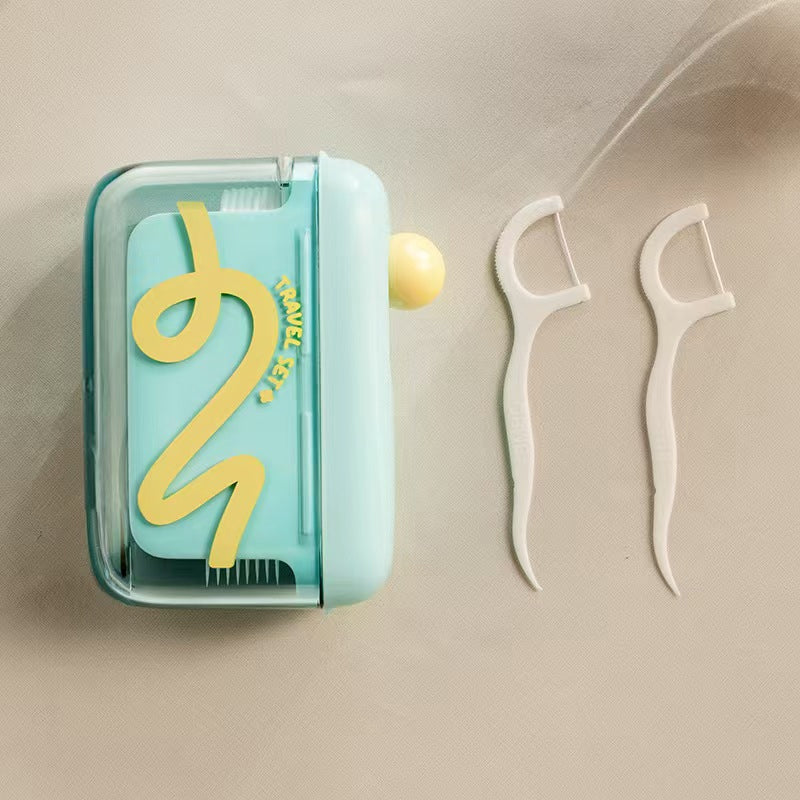 Automatisk pop-up tandtrådsdispenser med förvaring