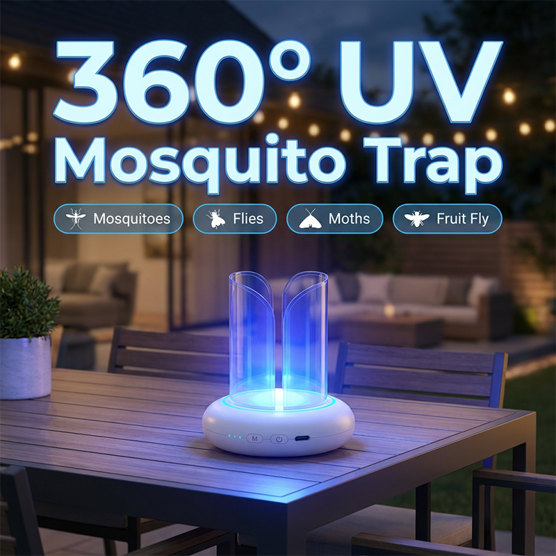 ☀️ Sommarrea – Upp till 60 % rabatt 🍉360° UV-LED-lampa för att fånga myggor och flugor