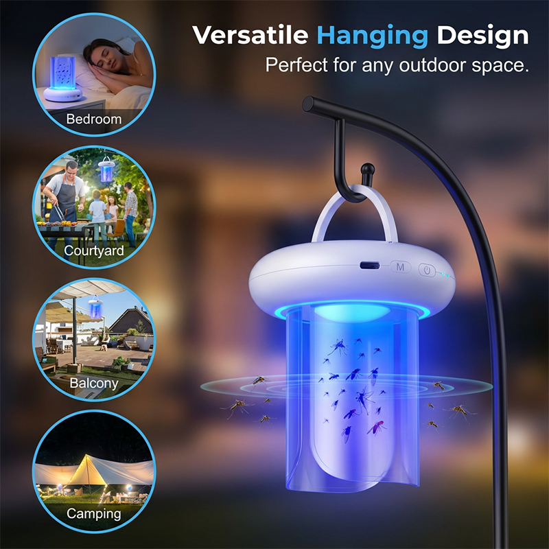 ☀️ Sommarrea – Upp till 60 % rabatt 🍉360° UV-LED-lampa för att fånga myggor och flugor