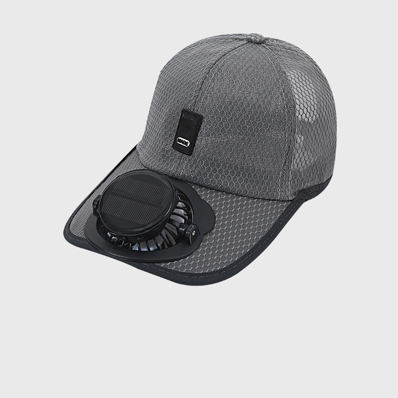 🌞 50% RABATT NU! 🍃 Andningsbar Baseballkeps med Solfläkt – Dubbel Strömkälla, 360° Justerbar Fläkt & UPF50+ Skydd 🧢