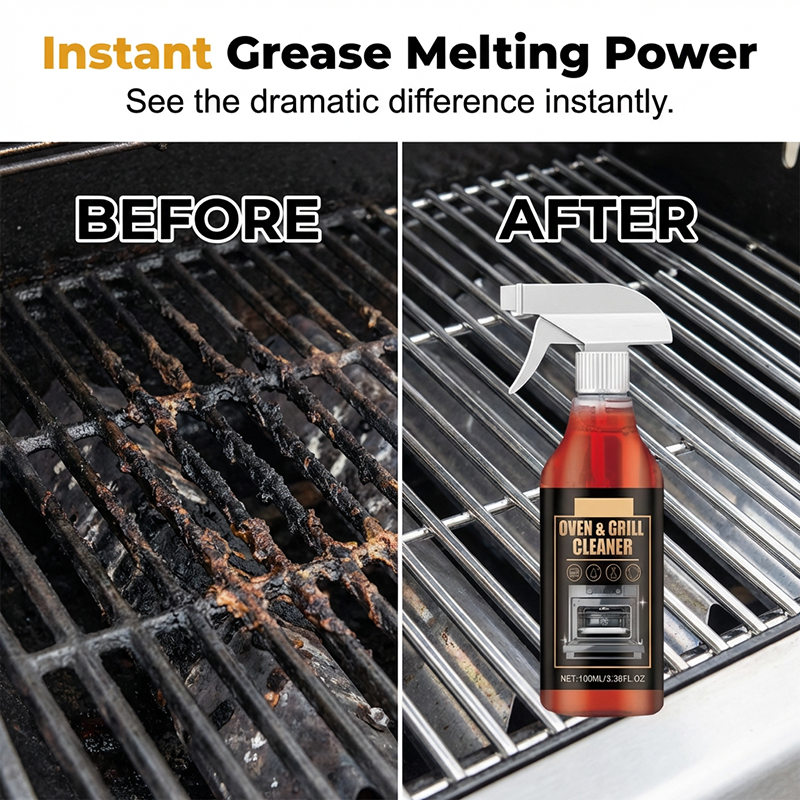 Snabbverkande kraftig grillavfettningsspray