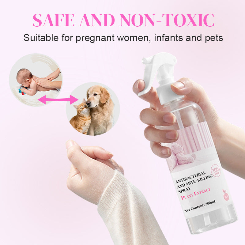 Antibakteriell och kvalsterbekämpande spray med växtextrakt