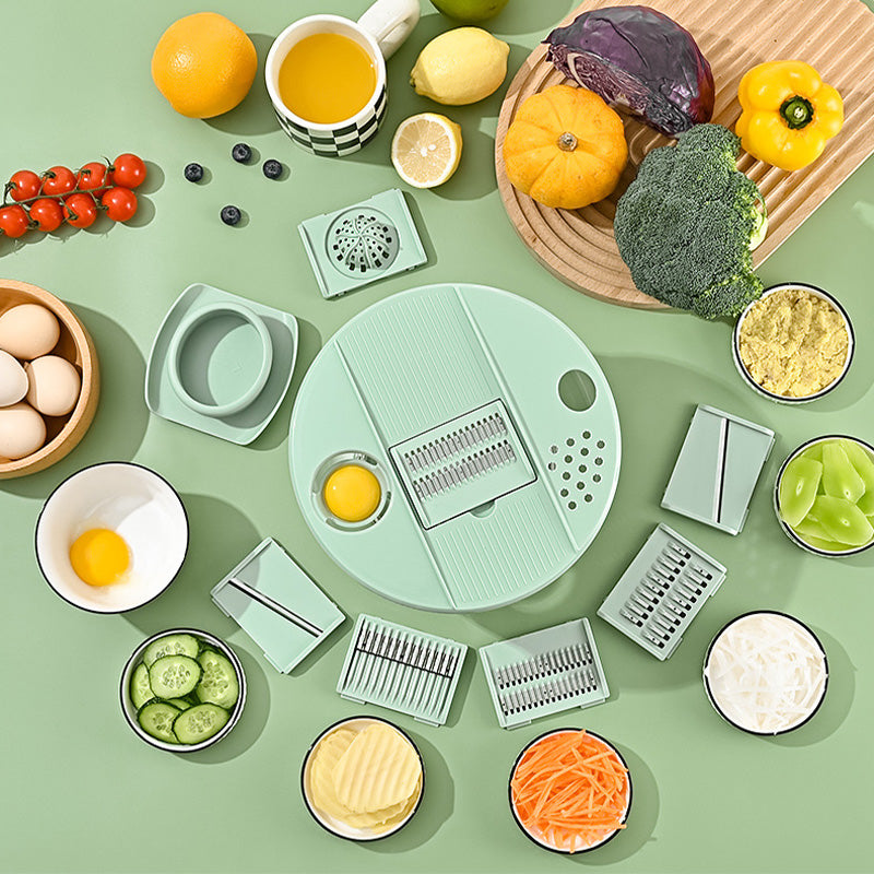 9-i-1 Multifunktionell Stor Kapacitet Salladsslunga & Skivare
