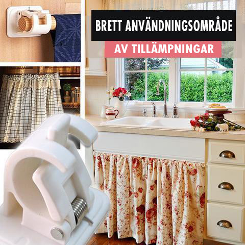 Spikfria justerbara gardinstångshållare (set med 2)