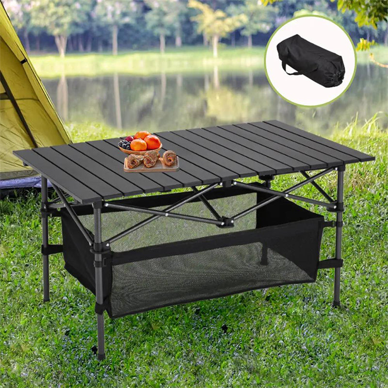 🏕️ Bärbart Hopfällbart Campingbord – Kolstål & Verktygslös Montering – Förvaringsväska Ingår 🌿