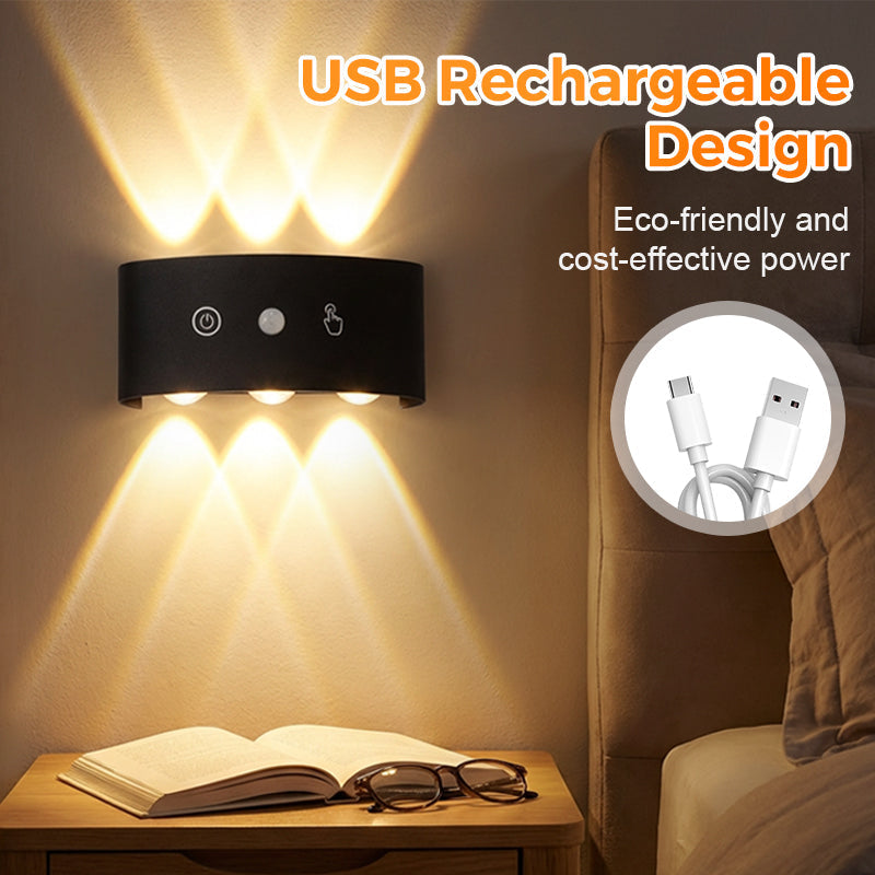 Laddningsbar LED-rörelsesensor-nattlampa