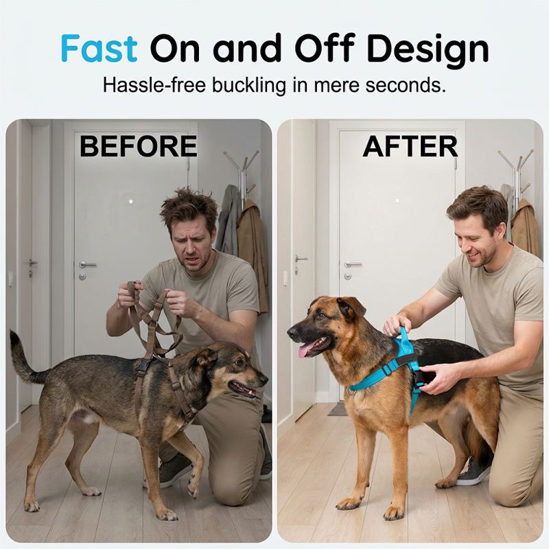 🔥50% RABATT!🔥 Enkel, vadderad hundsele med snabbspänne för promenader