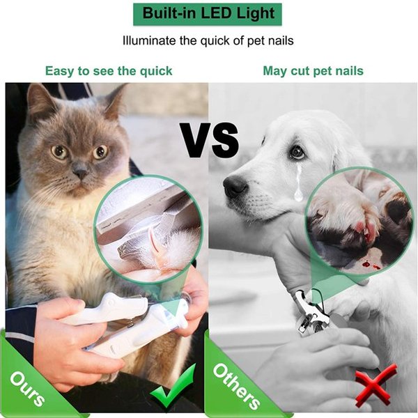 Professionell LED-nagelklippare för husdjur