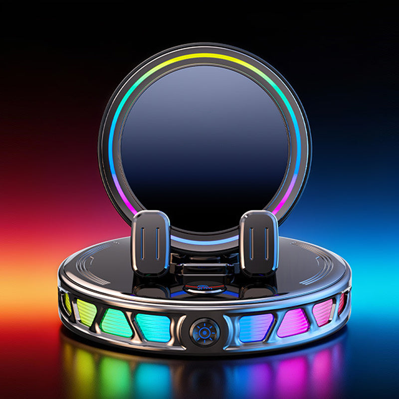 📱 RGB-bilhållare med automatisk klämning & 15W trådlös laddning